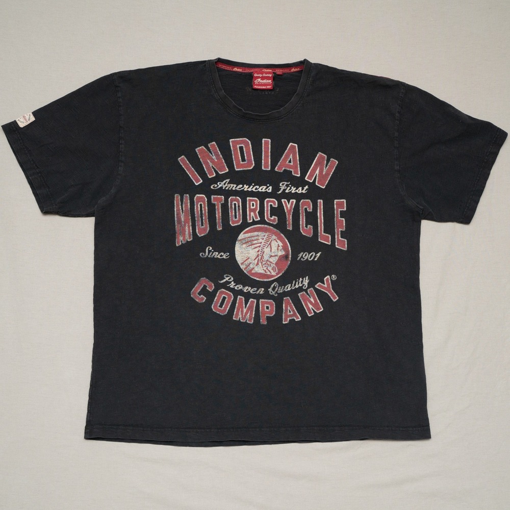 Indian Motorcycle Americas First Company EST 1901 T Shirt Black XXL